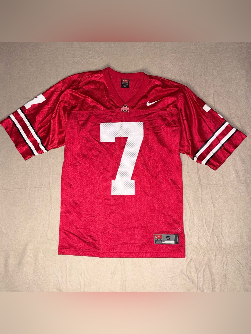 Vintage Nike Team Ohio State Buckeyes Football Jersey #7 Men’s Small Red